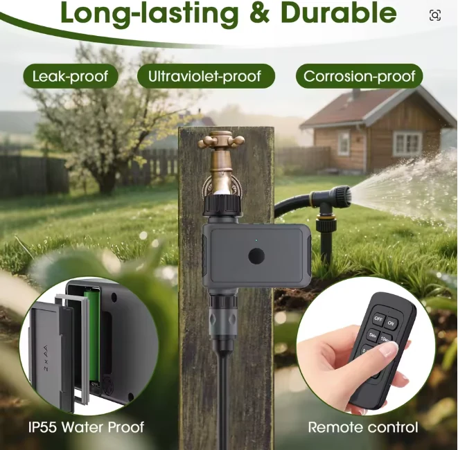 IP55 waterproof irrigation timer suitable for outdoor taps